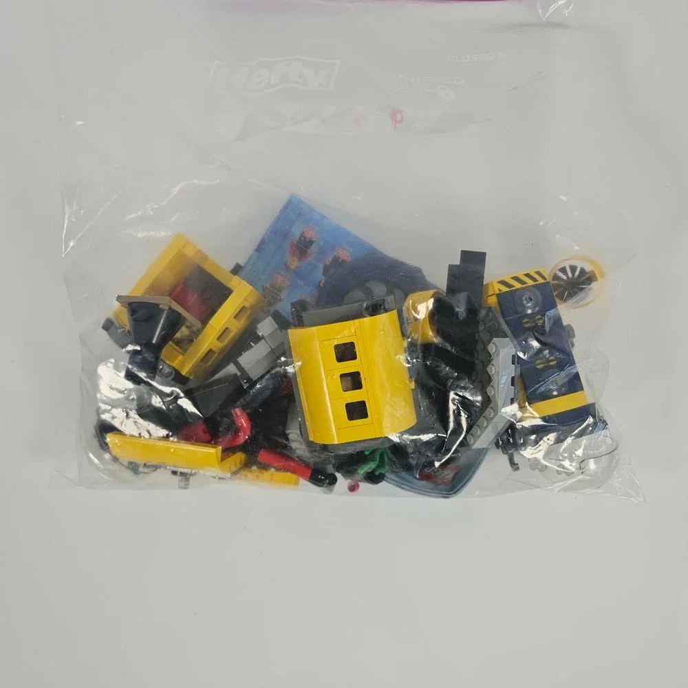 Lego City Ocean Exploration Base 60265 Yellow Submarine Parts Manuals As Is